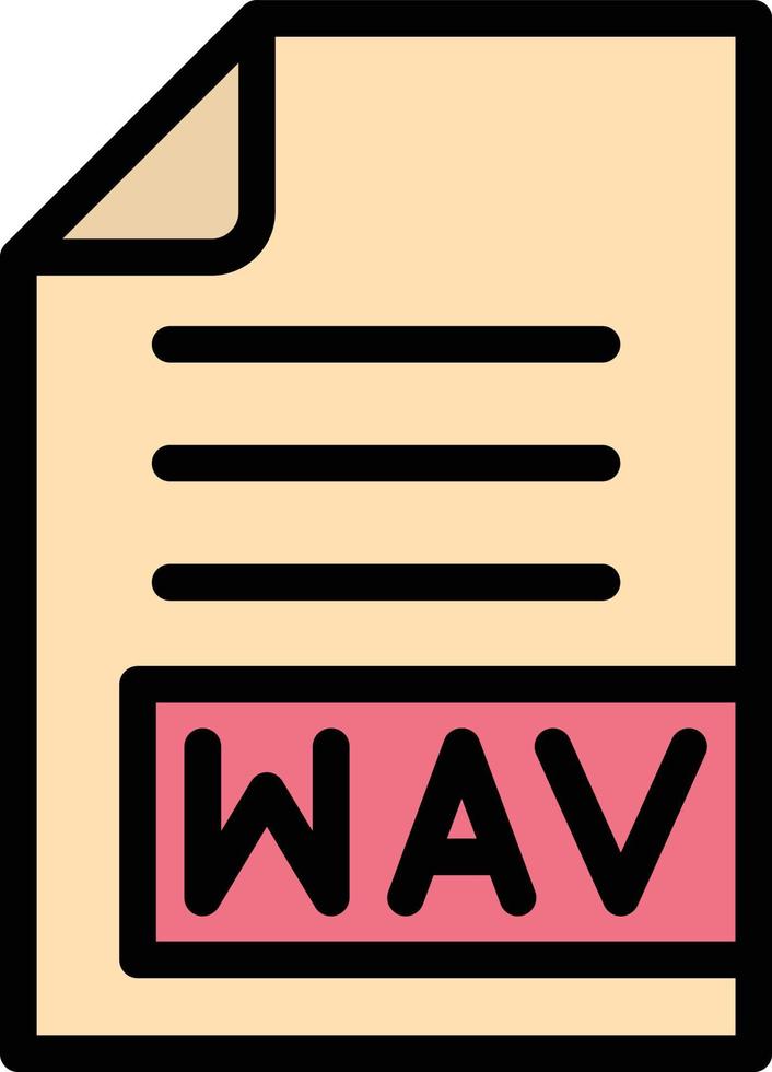 illustration de conception icône vecteur wav