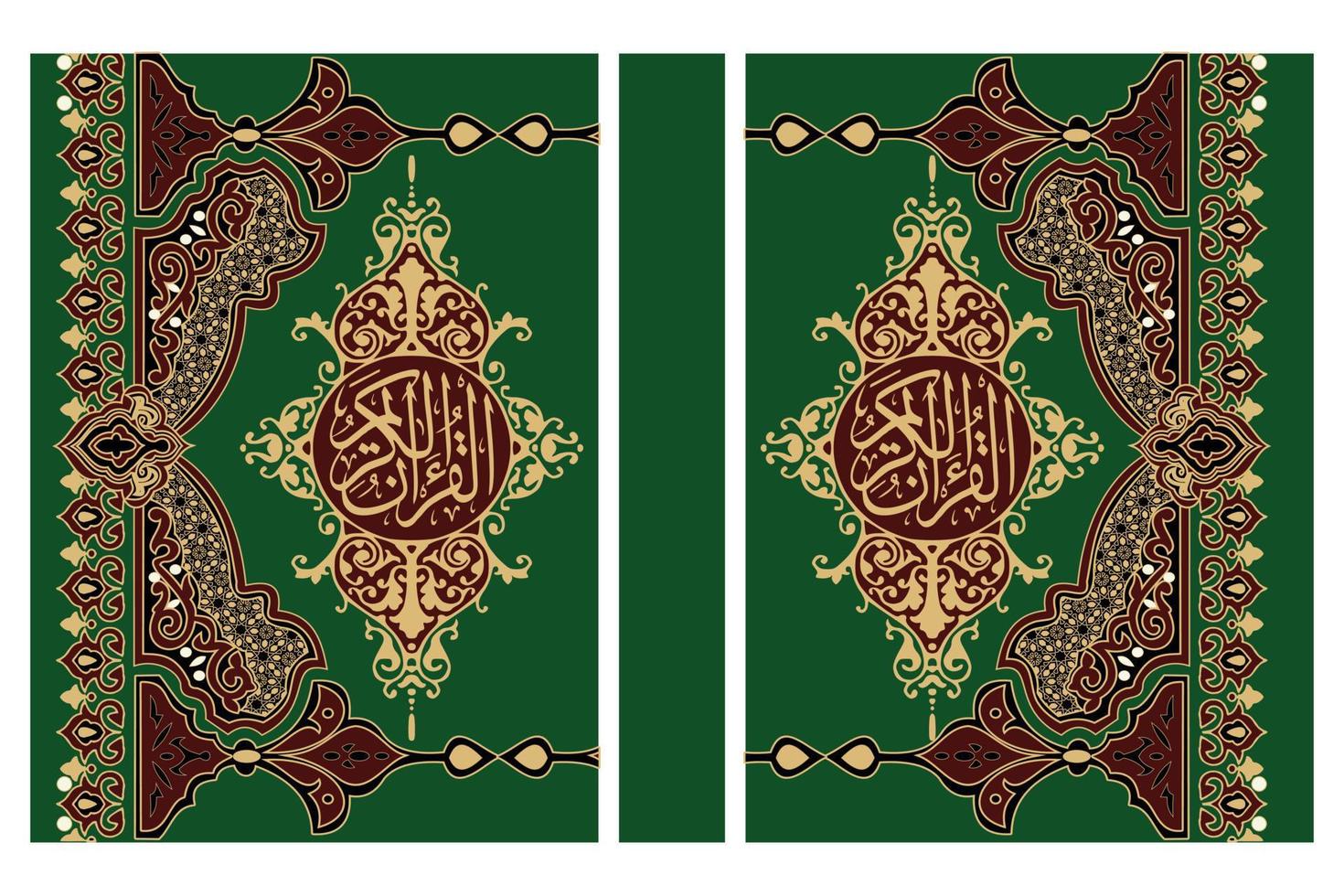 la conception de typographie de couverture de livre arabe classique est créée avec un bel ornement islamique vecteur