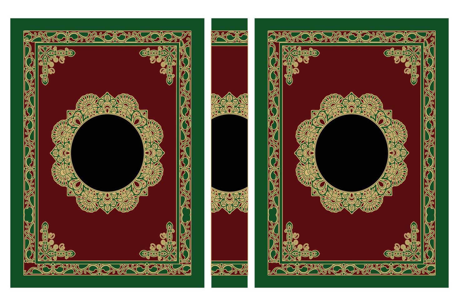 la conception de typographie de couverture de livre arabe classique est créée avec un bel ornement islamique vecteur