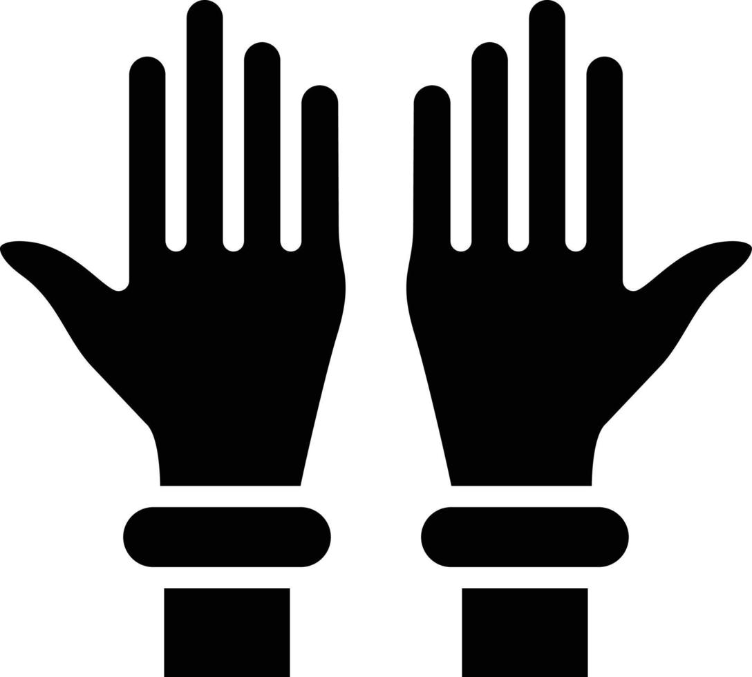 illustration de conception d'icône vectorielle de gants en plastique vecteur