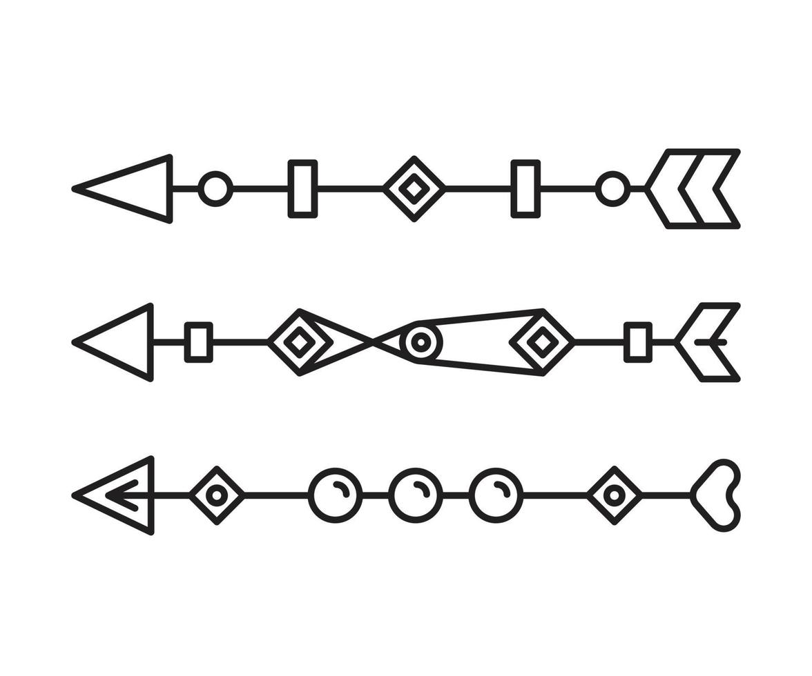 flèches séparateurs ligne art vecteur