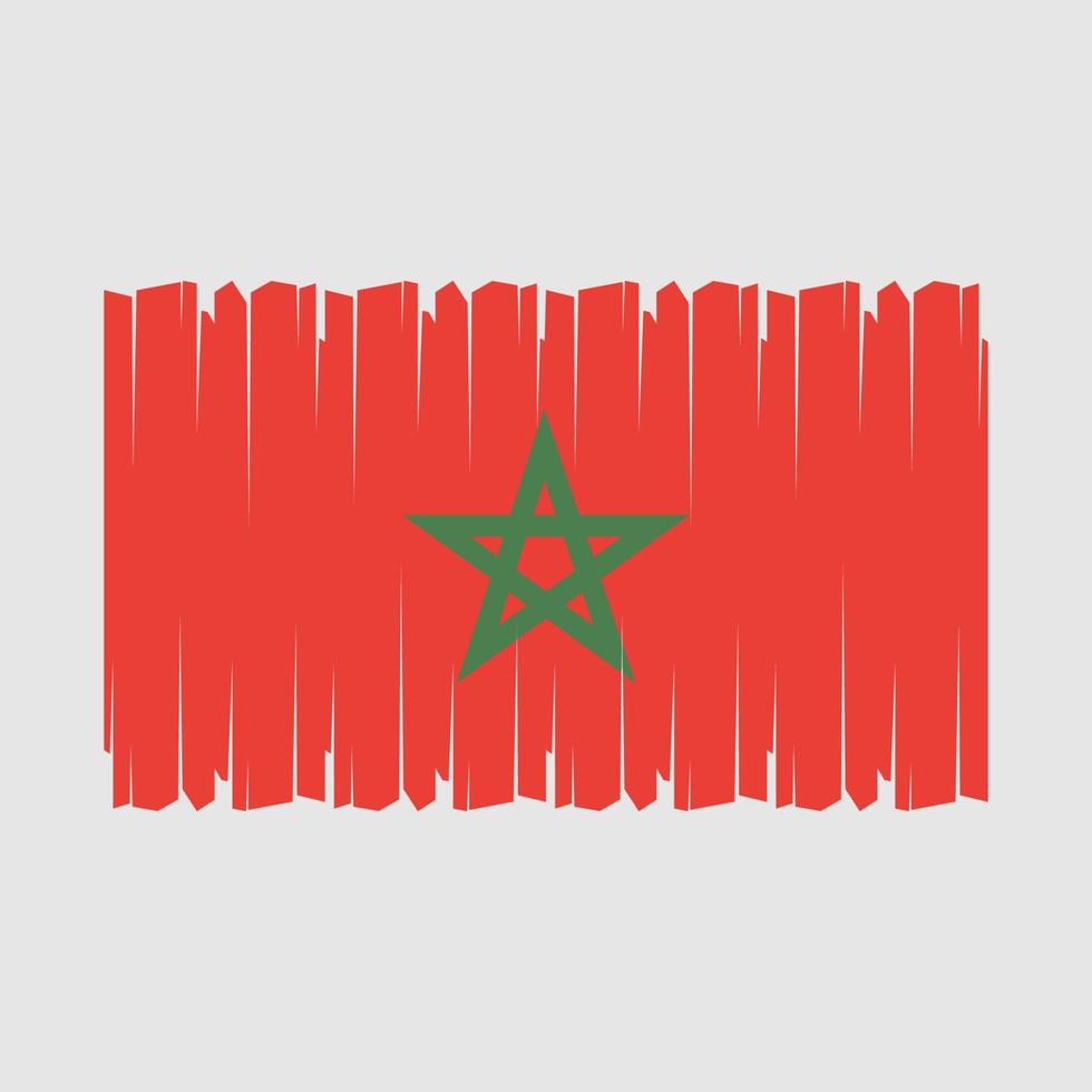 vecteur de drapeau maroc