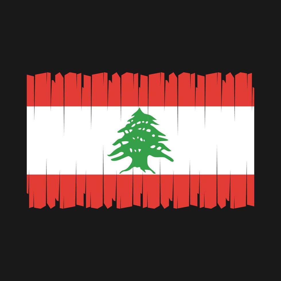 vecteur de drapeau du liban