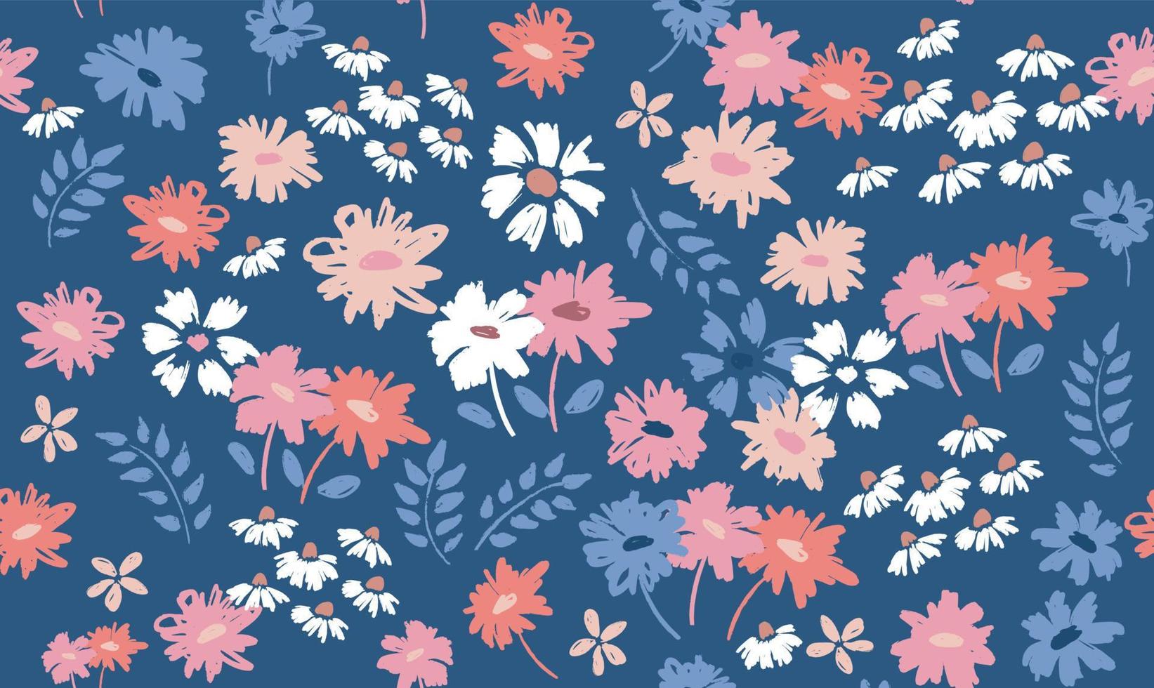 fond floral pour textile, maillot de bain, couvertures de motifs, surface, papier peint, emballage cadeau. vecteur