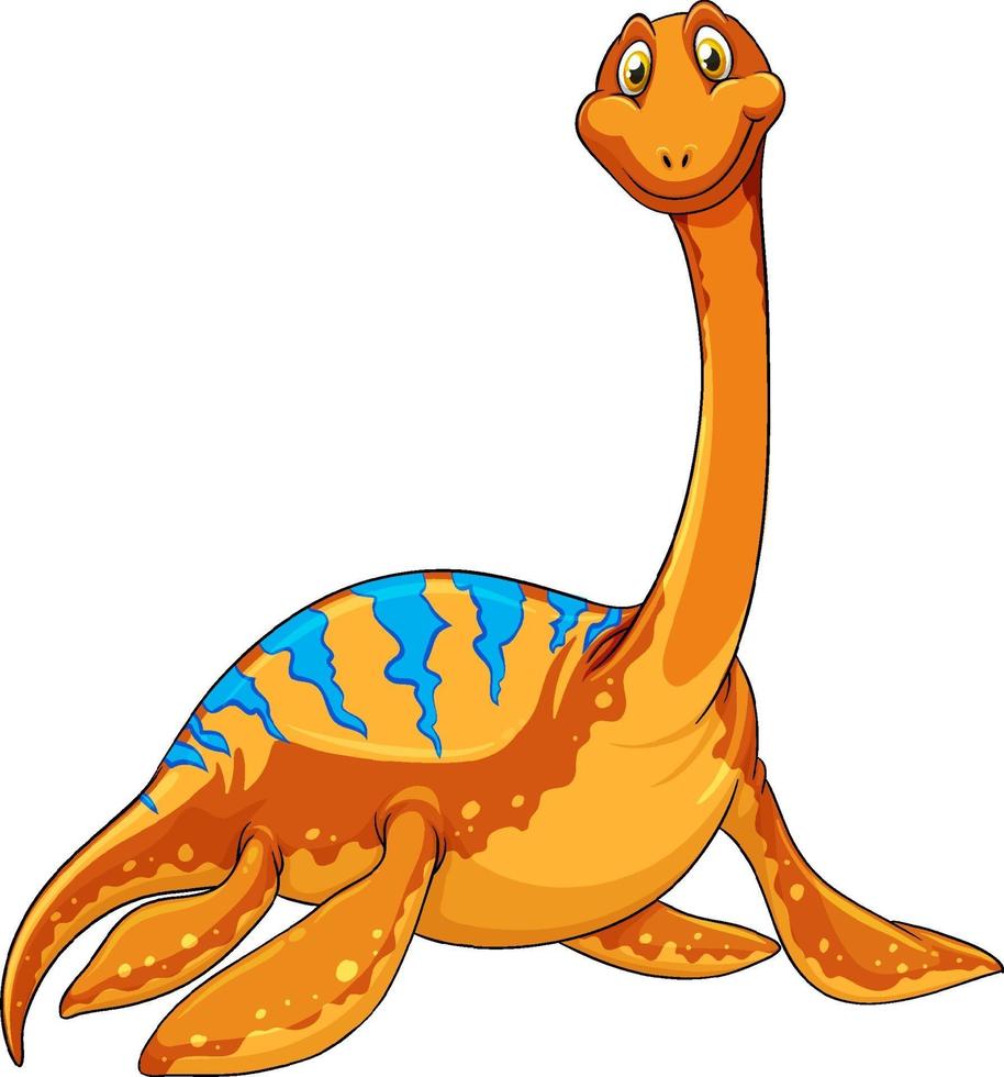 un personnage de dessin animé de dinosaure pliosaurus vecteur
