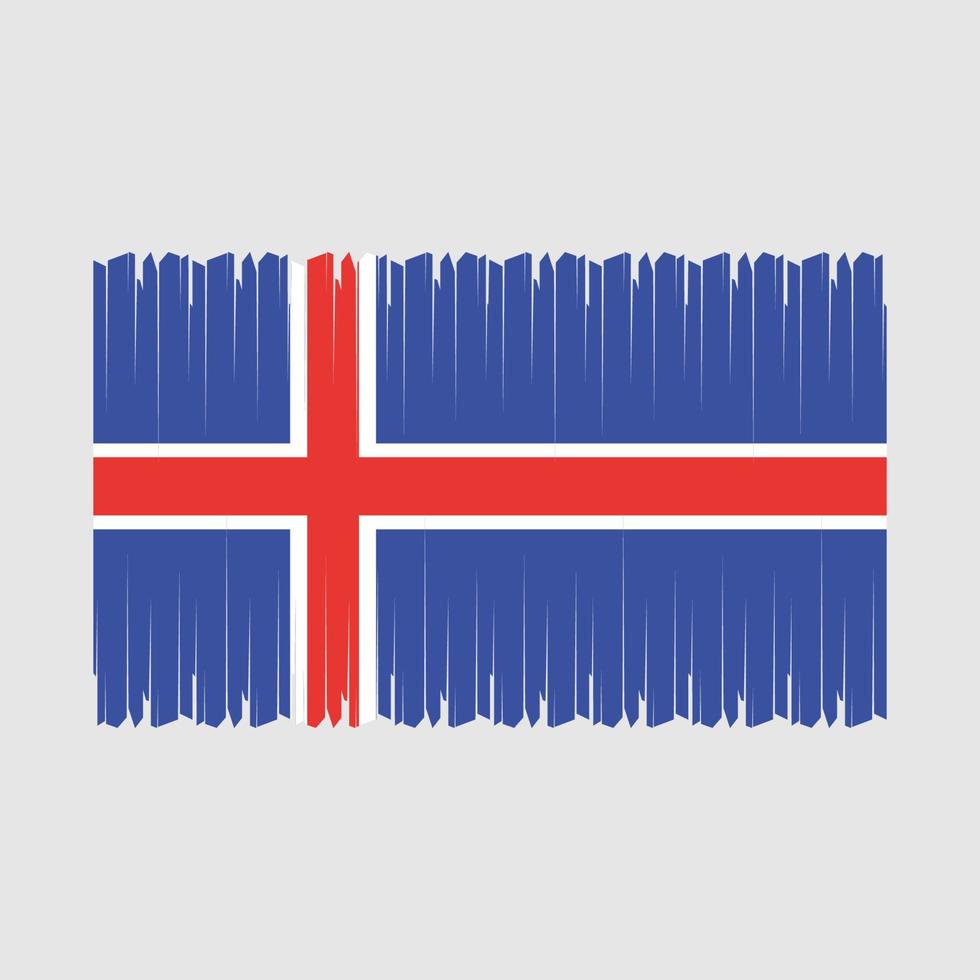 vecteur de drapeau de l'islande
