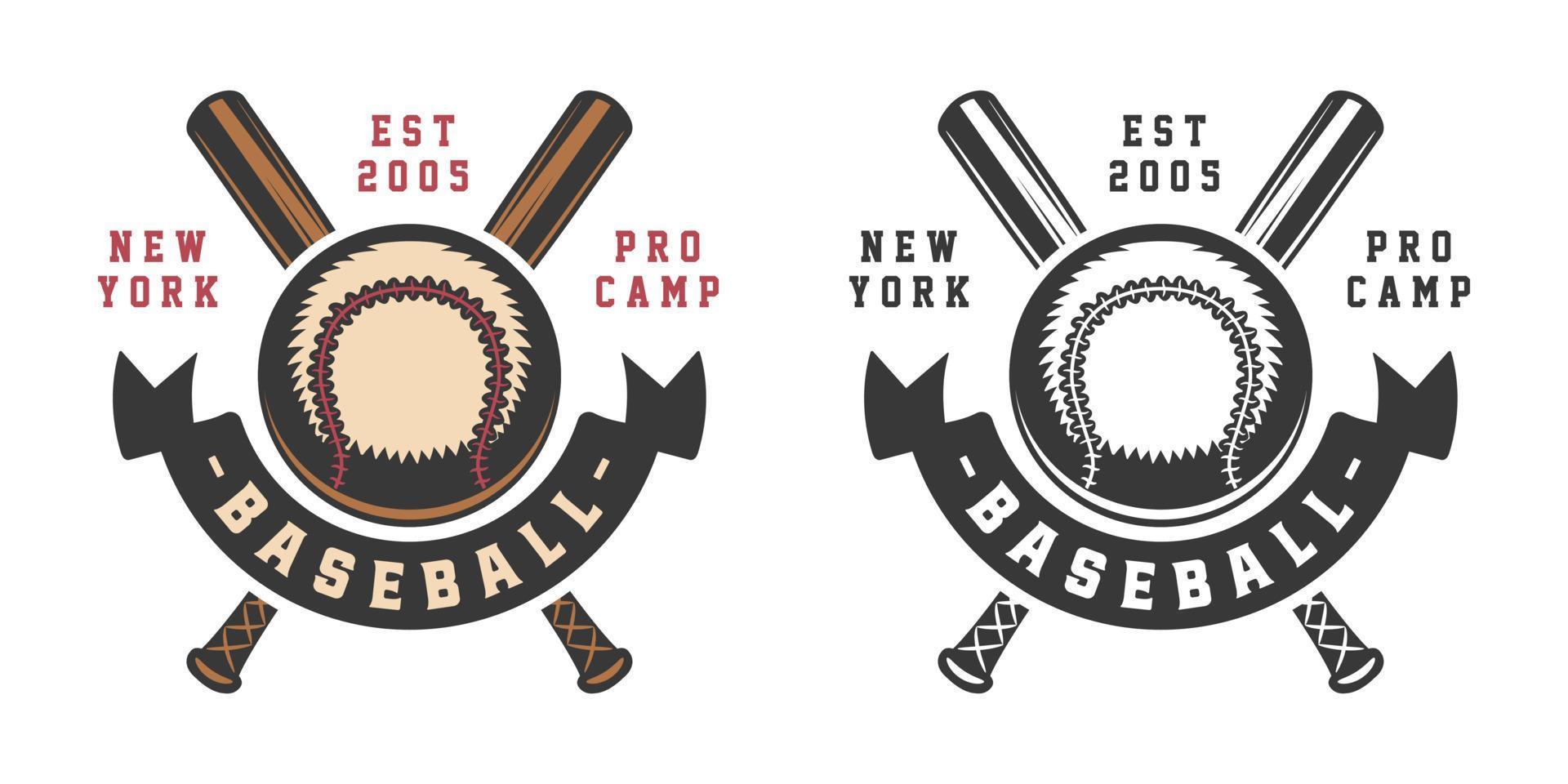 ancien base-ball sport logo, emblème, badge, marquer, étiqueter. graphique art. vecteur