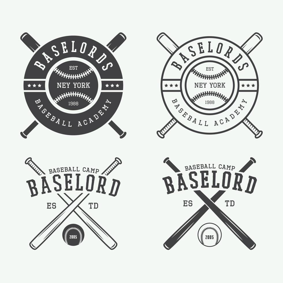 ensemble de ancien base-ball logos, emblèmes, badges et conception éléments. vecteur