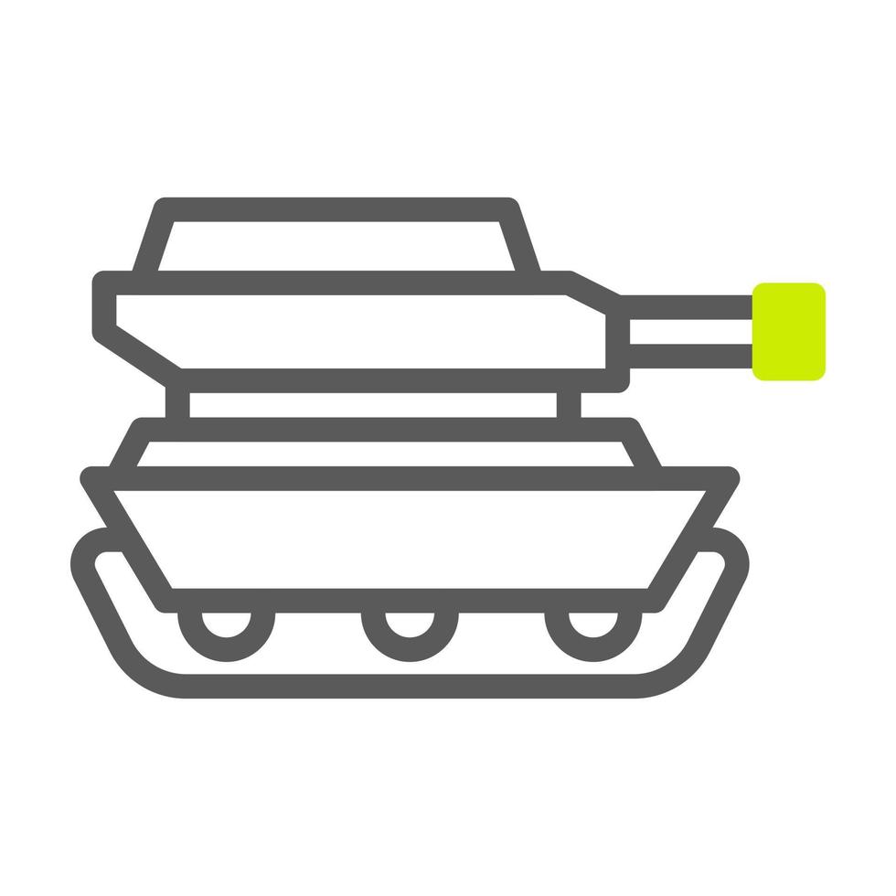 réservoir icône bichromie style gris vibrant vert Couleur militaire illustration vecteur armée élément et symbole parfait.