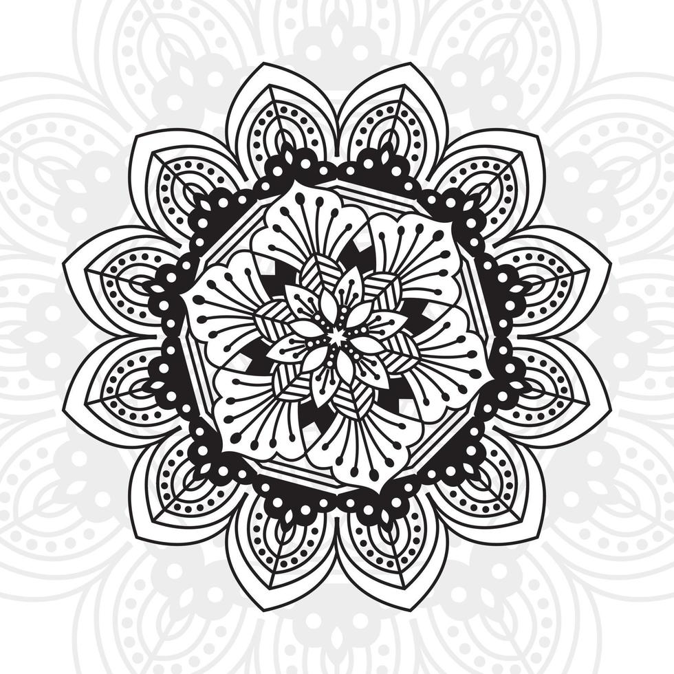 mandala de fleurs. éléments décoratifs vintage. motif oriental, illustration vectorielle. vecteur