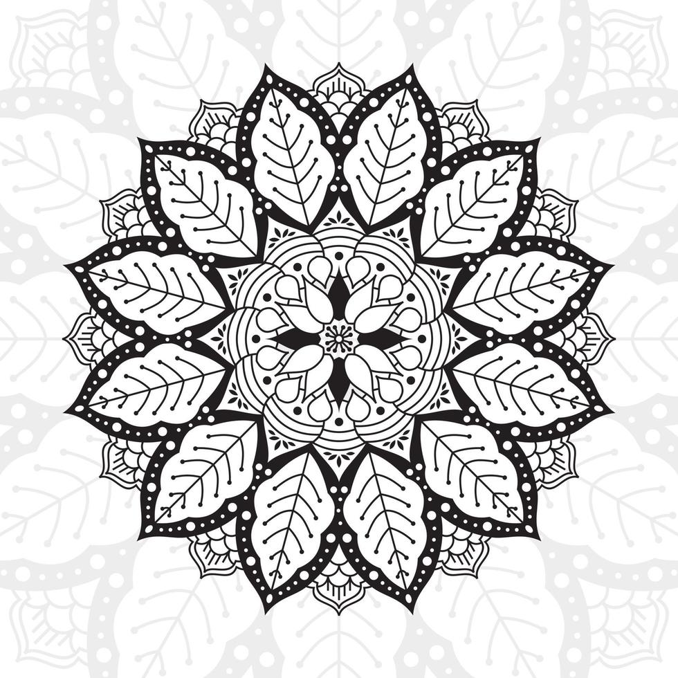 mandala de fleurs. éléments décoratifs vintage. motif oriental, illustration vectorielle. vecteur