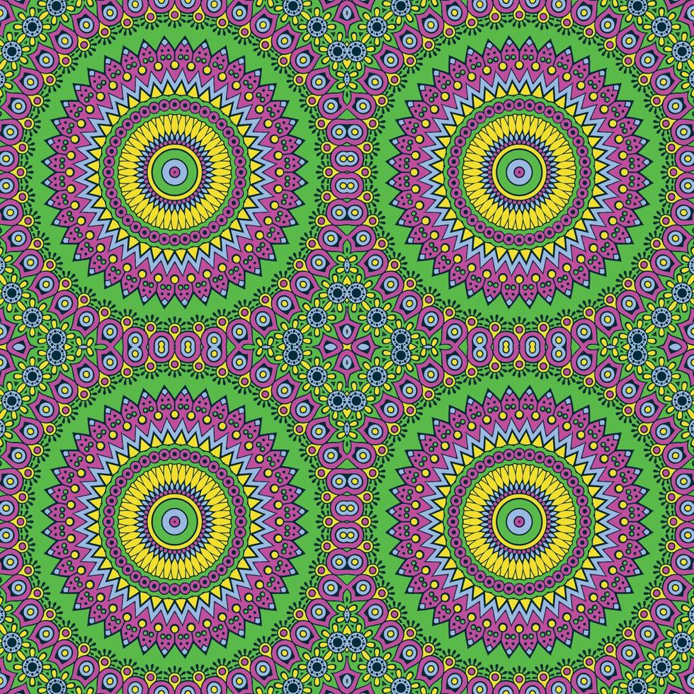 coloré sans couture modèle avec une mandala vecteur