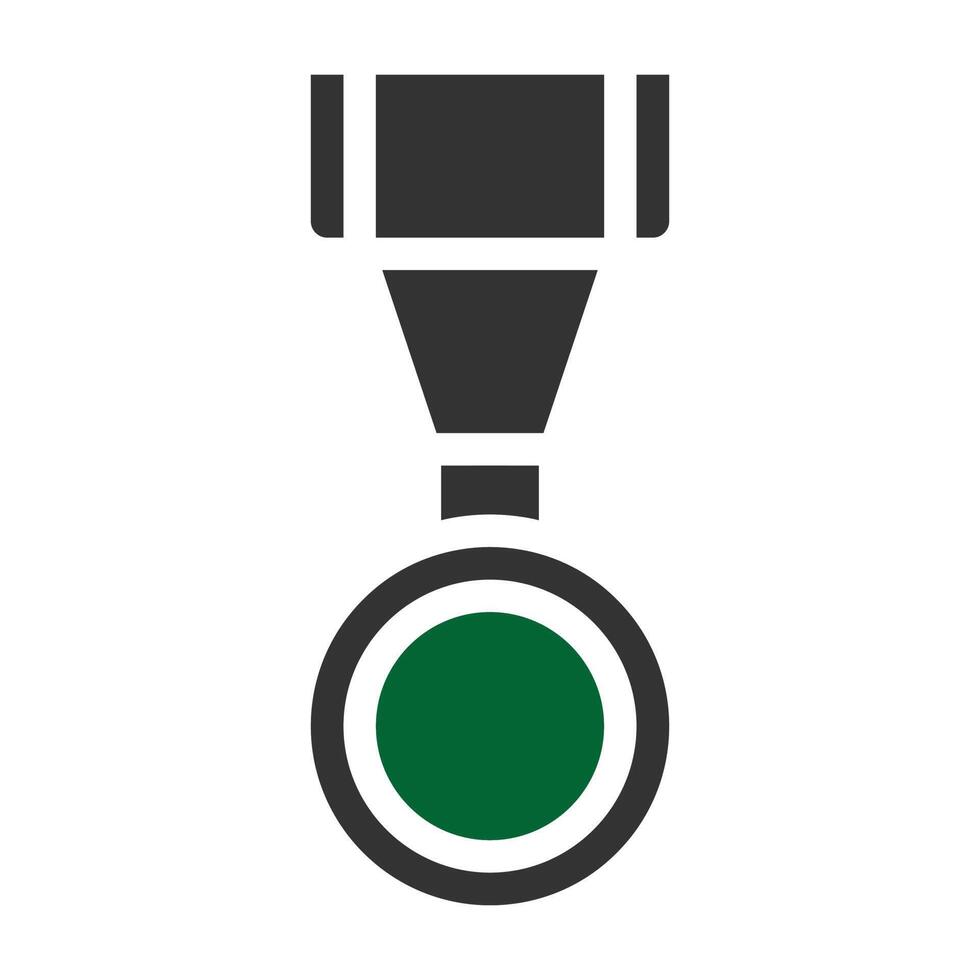 médaille icône solide style gris vert Couleur militaire illustration vecteur armée élément et symbole parfait.