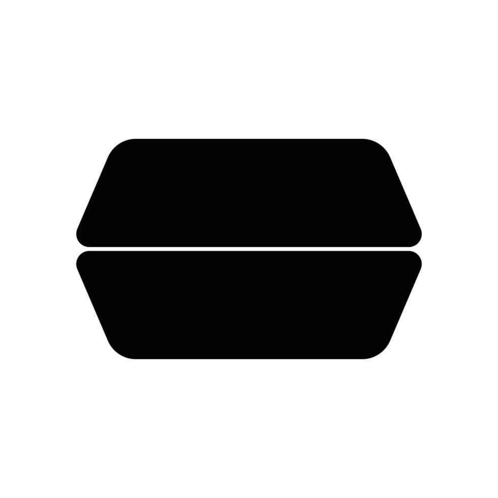 icône de boîte à lunch en polystyrène vecteur