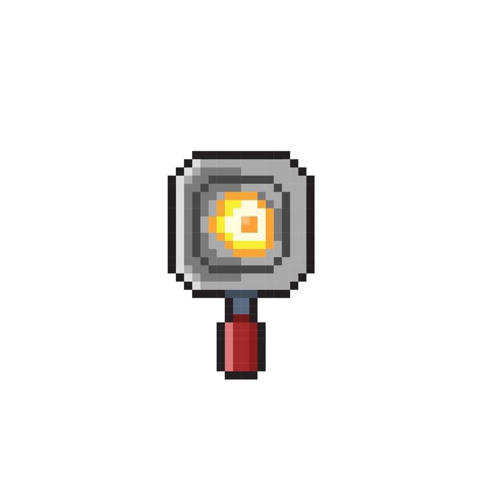 cuisine Oeuf dans pixel art style vecteur