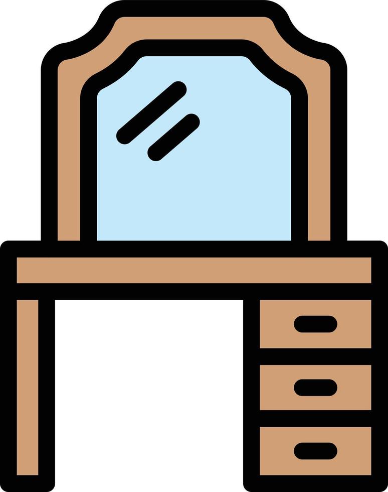 illustration de conception d'icône de vecteur de coiffeuse