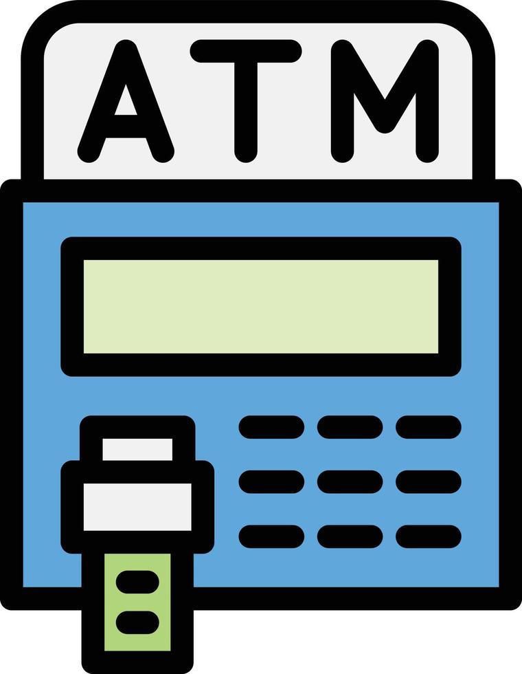 illustration de conception d'icône de vecteur atm