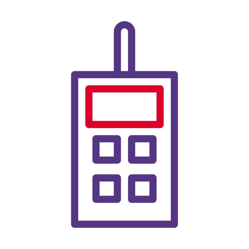walkie talkie icône bicolore style rouge violet Couleur militaire illustration vecteur armée élément et symbole parfait.