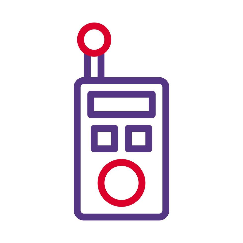 walkie talkie icône bicolore style rouge violet Couleur militaire illustration vecteur armée élément et symbole parfait.