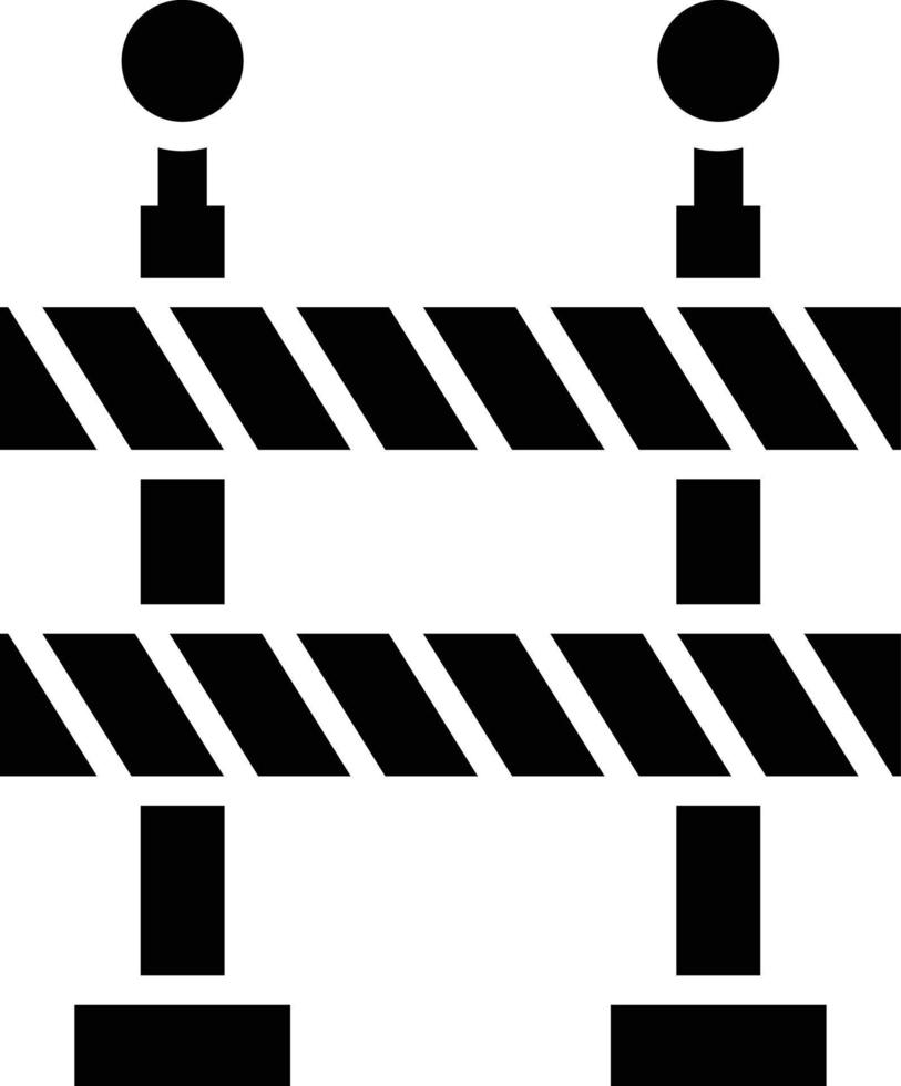 illustration de conception d'icône de vecteur de barrière routière