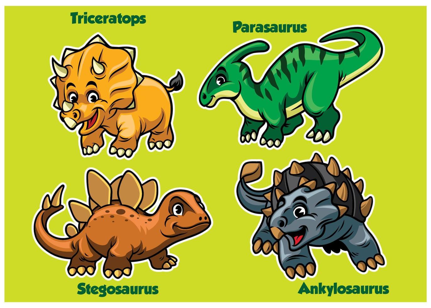 ensemble de bébé dinosaures vecteur