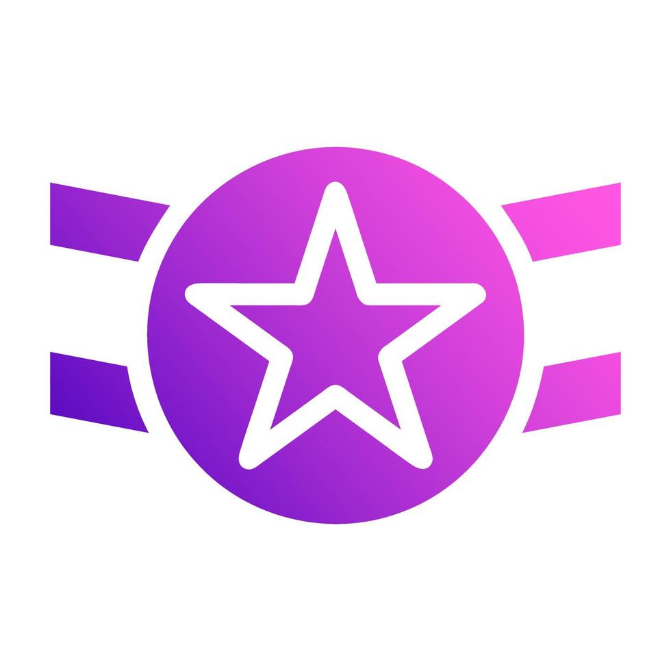 badge icône solide style pente violet rose Couleur militaire illustration vecteur armée élément et symbole parfait.
