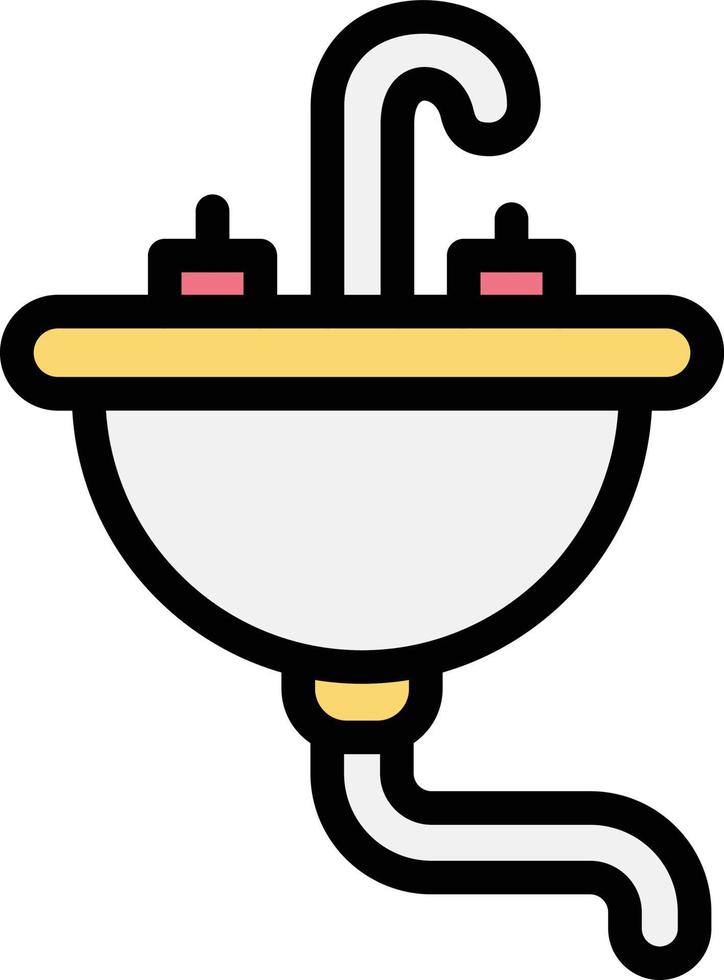 illustration de conception d'icône de vecteur d'évier