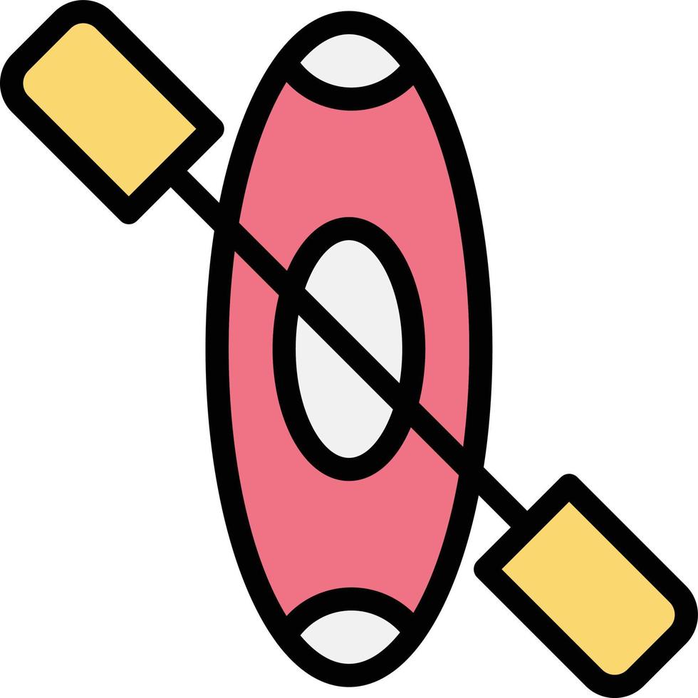 illustration de conception d'icône de vecteur de canoë