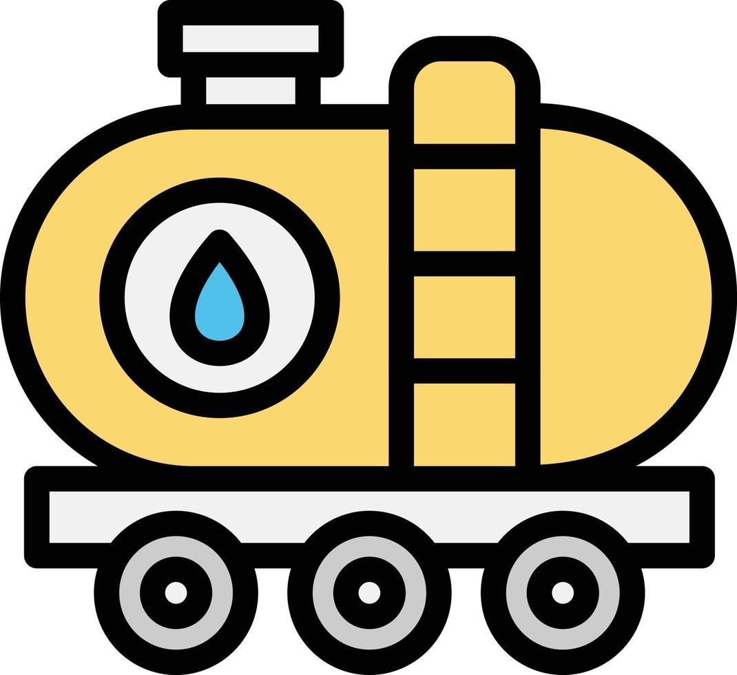 illustration de conception d'icône de vecteur de wagon-citerne