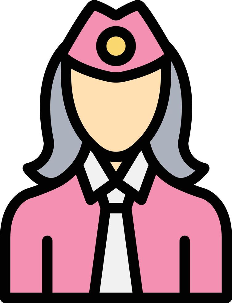 illustration de conception d'icône de vecteur d'hôtesse de l'air