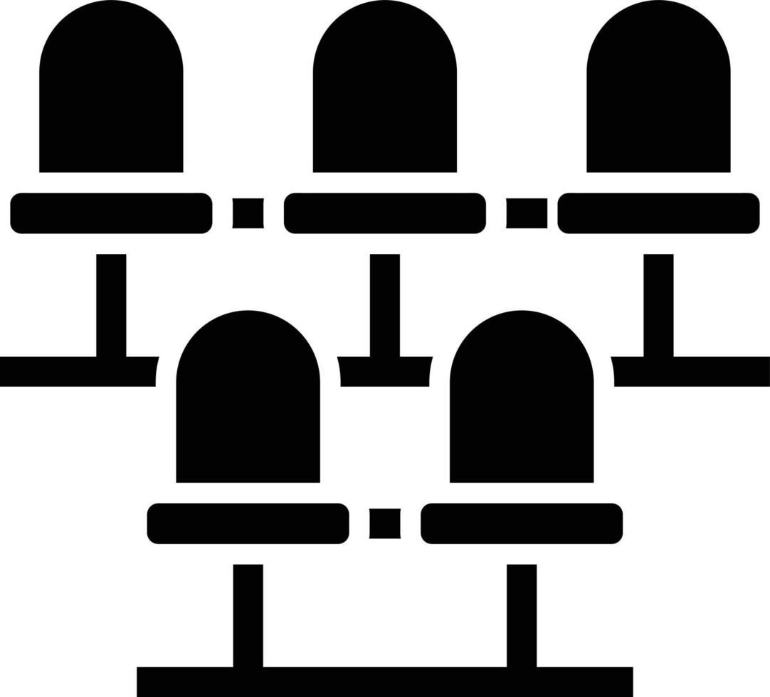 illustration de conception d'icône vectorielle de sièges de cinéma vecteur