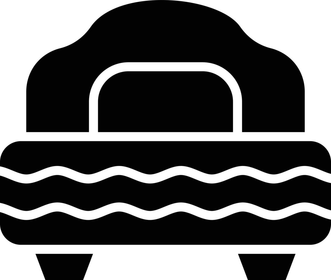 illustration de conception d'icône de vecteur de lit simple