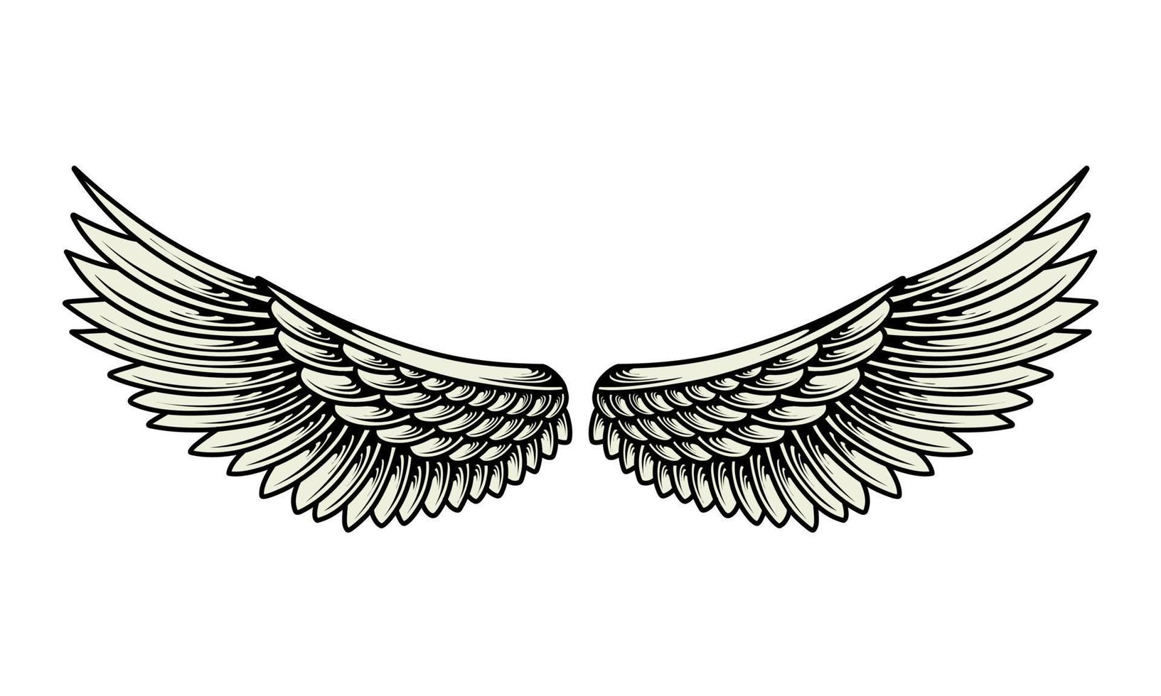vecteur Jaune ange ailes illustration conception