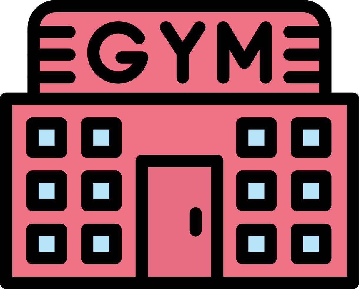 illustration de conception d'icône de vecteur de gym