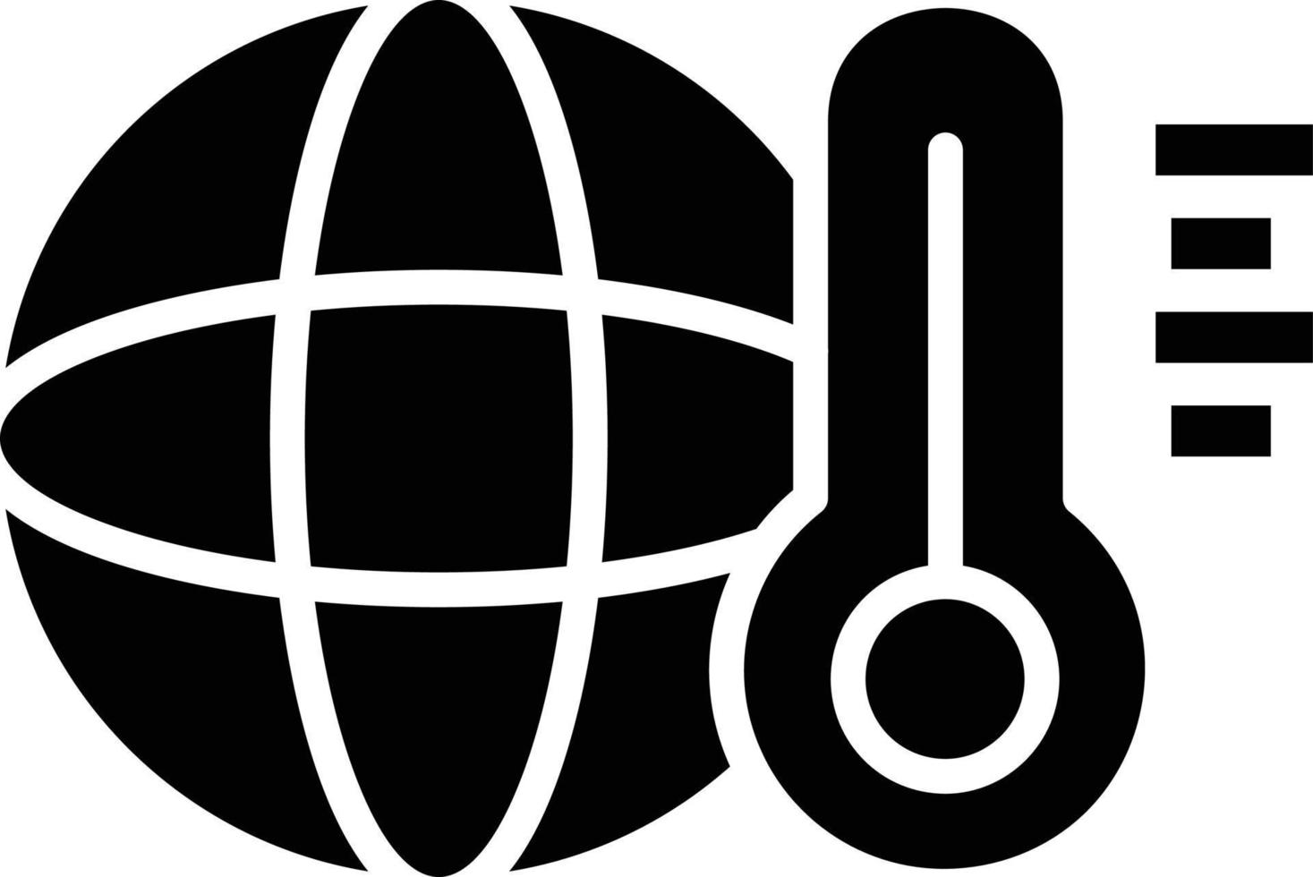 illustration de conception d'icône de vecteur de température globale