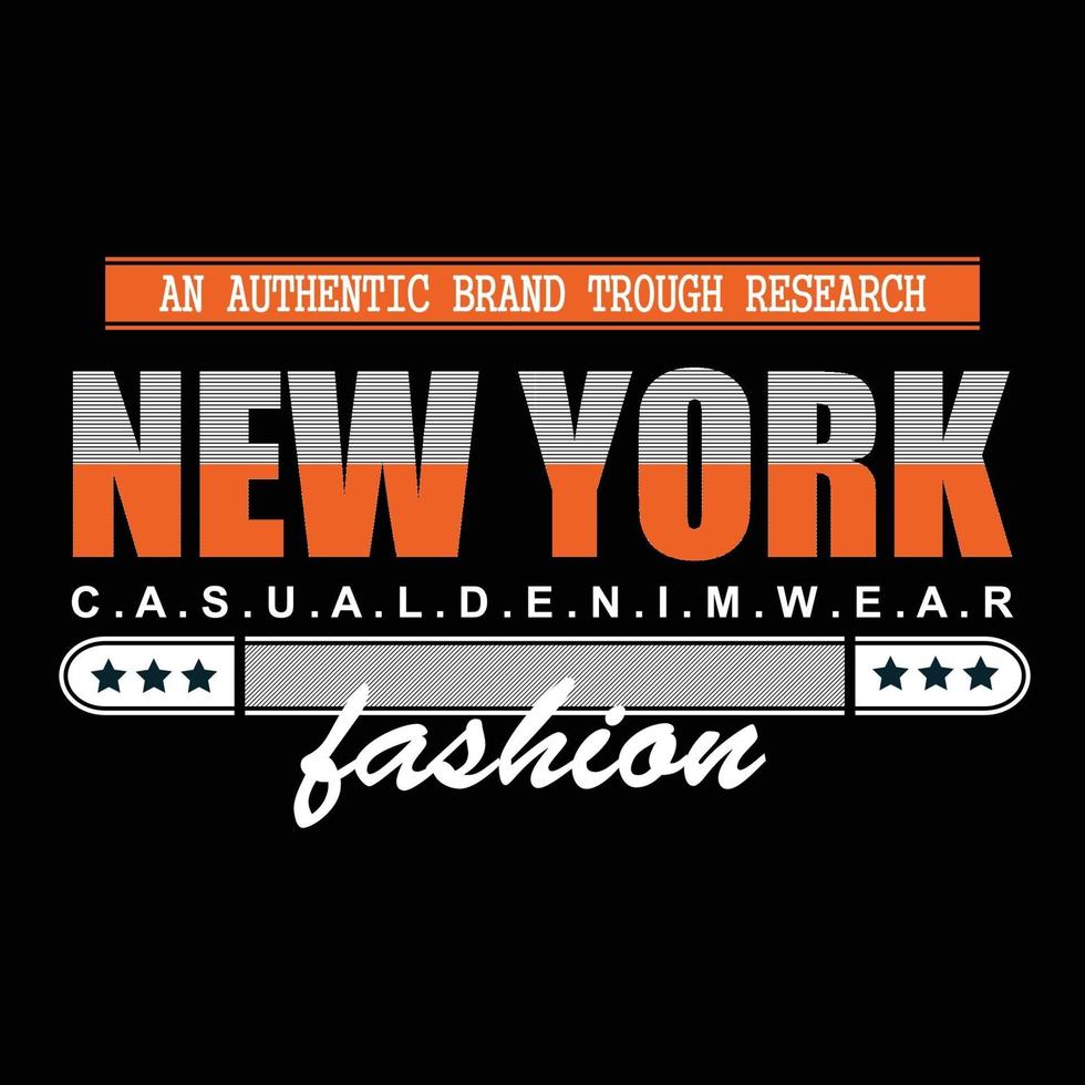 conception de t-shirt typographie denim usa new york city vecteur
