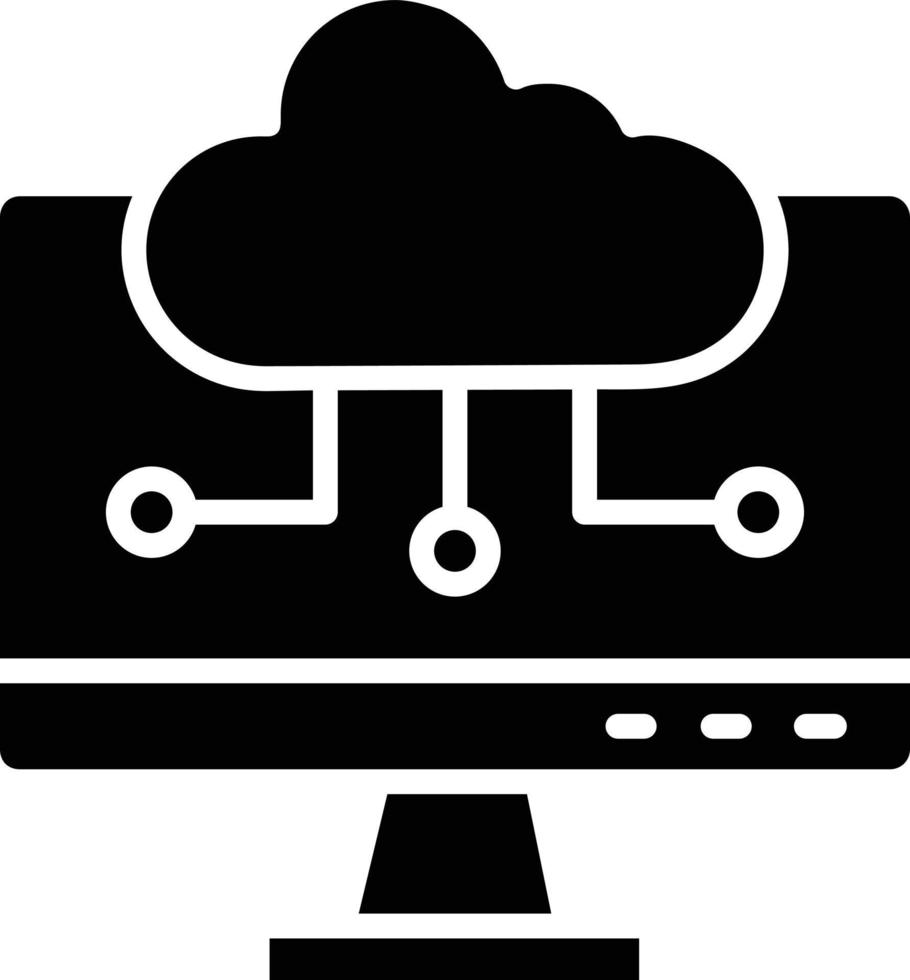 illustration de conception d'icône de vecteur de cloud computing