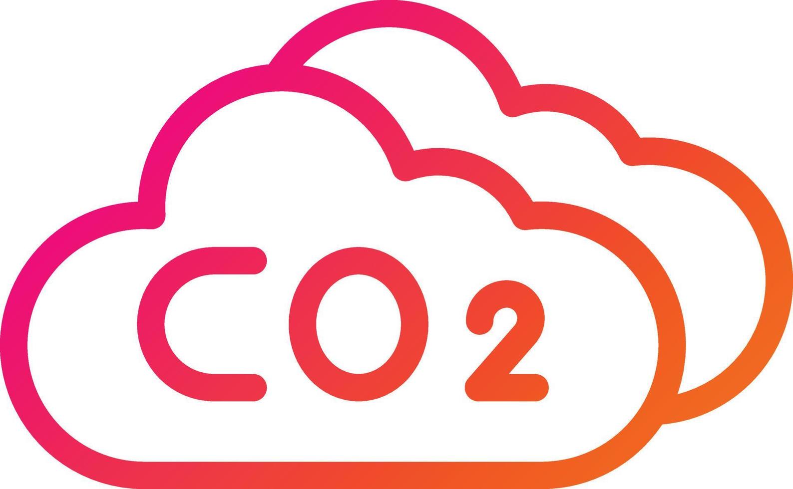 illustration de conception d'icône de vecteur de nuage de co2