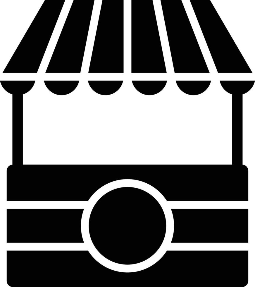 illustration de conception d'icône de vecteur de stand de nourriture