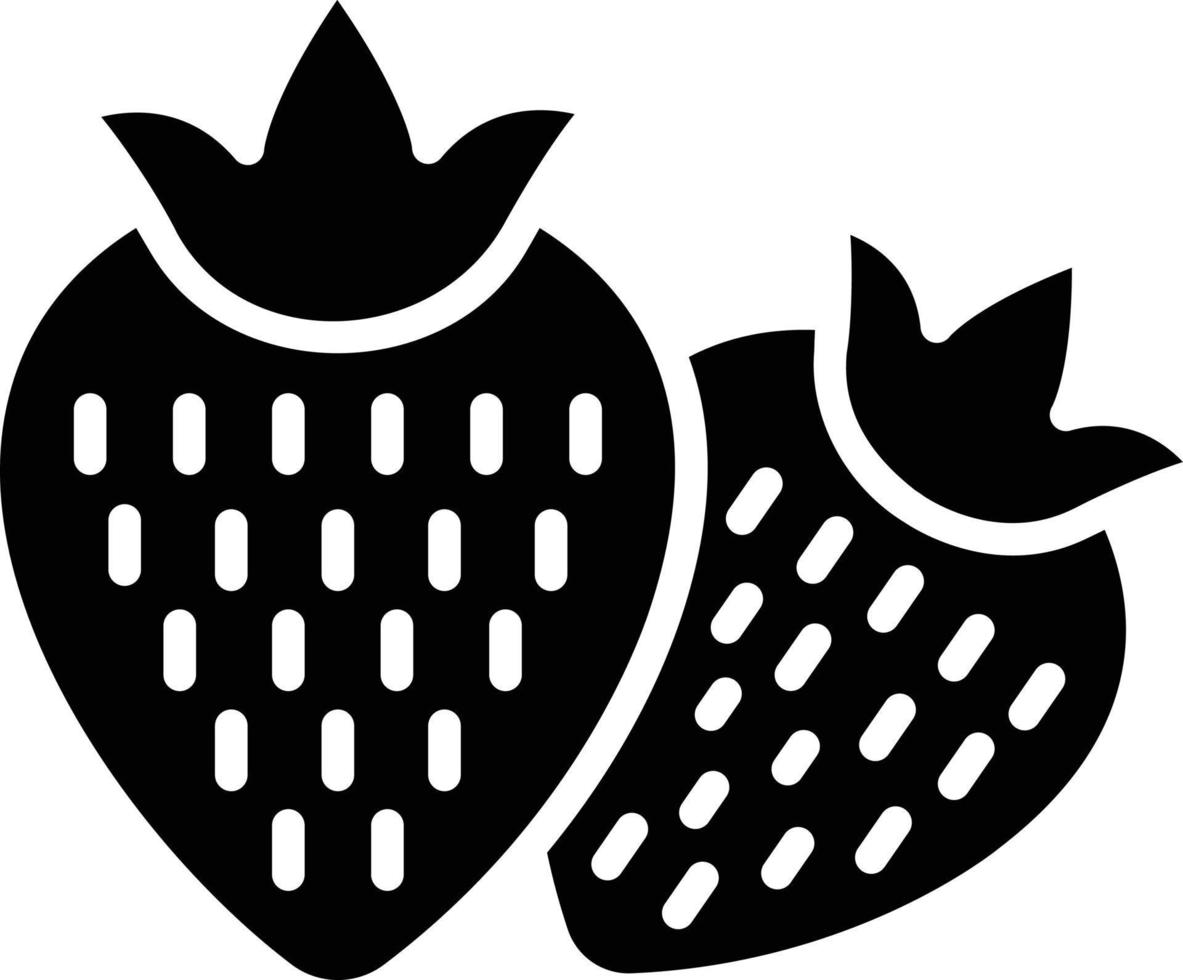 illustration de conception icône vecteur fraise