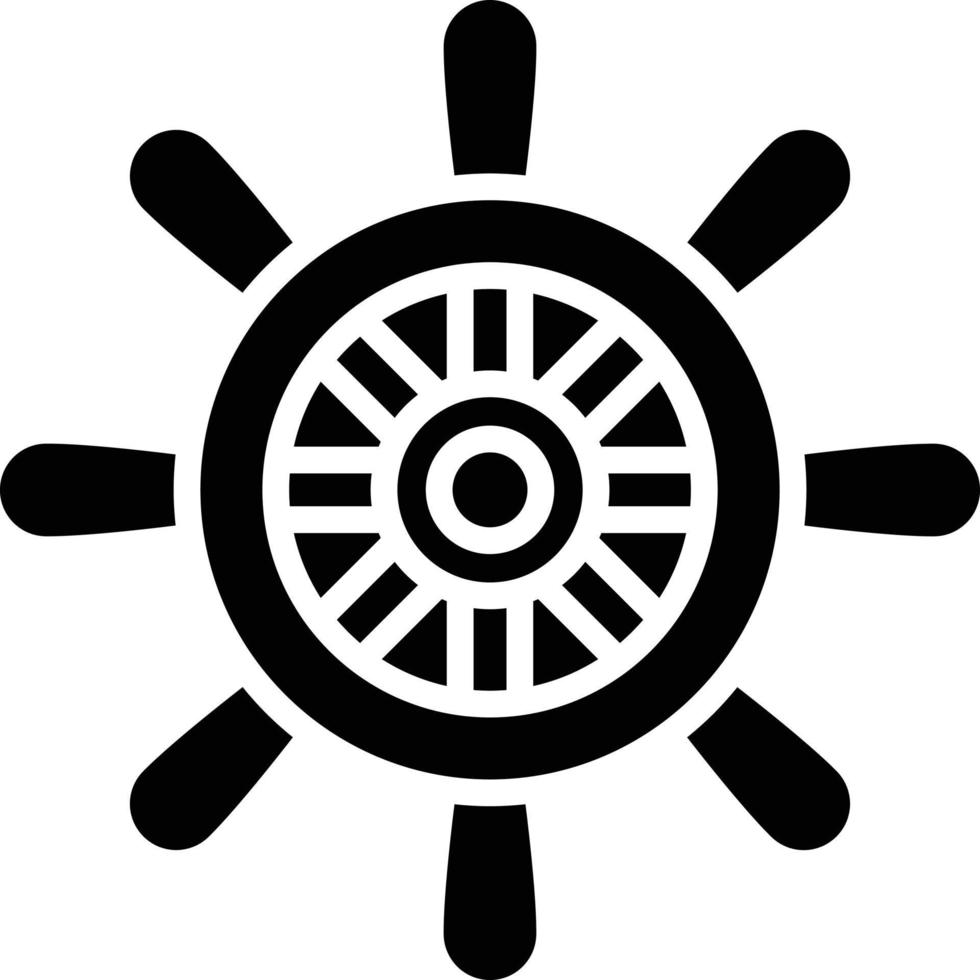 illustration de conception d'icône de vecteur de gouvernail