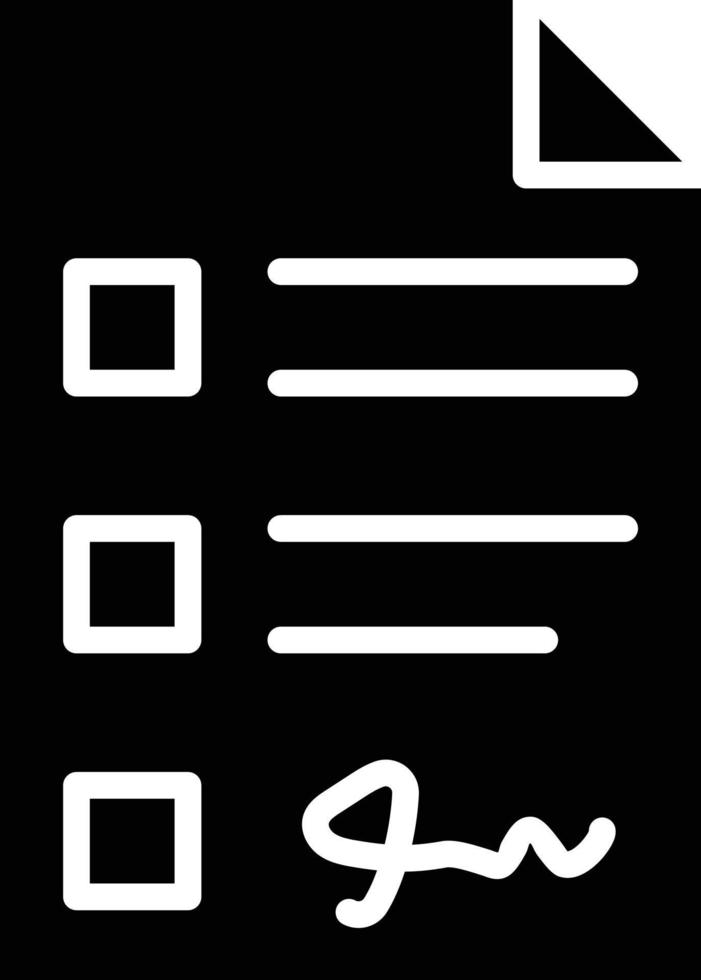 illustration de conception d'icône de vecteur de formulaire de contrat