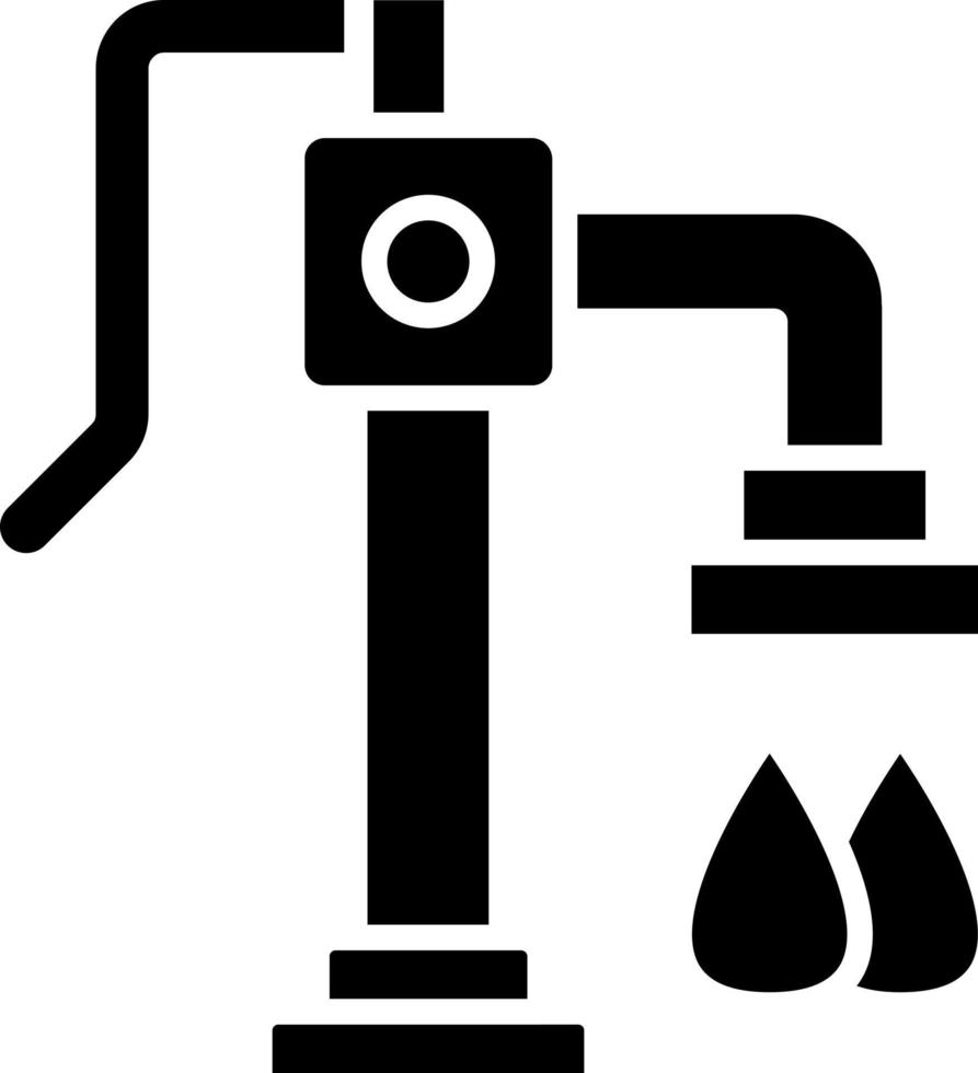 style d'icône de pompe à eau vecteur