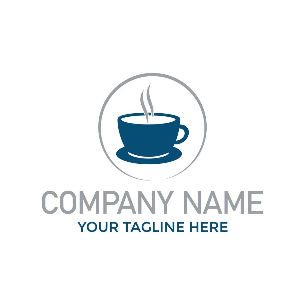 café tasse logo conception avec vecteur format.