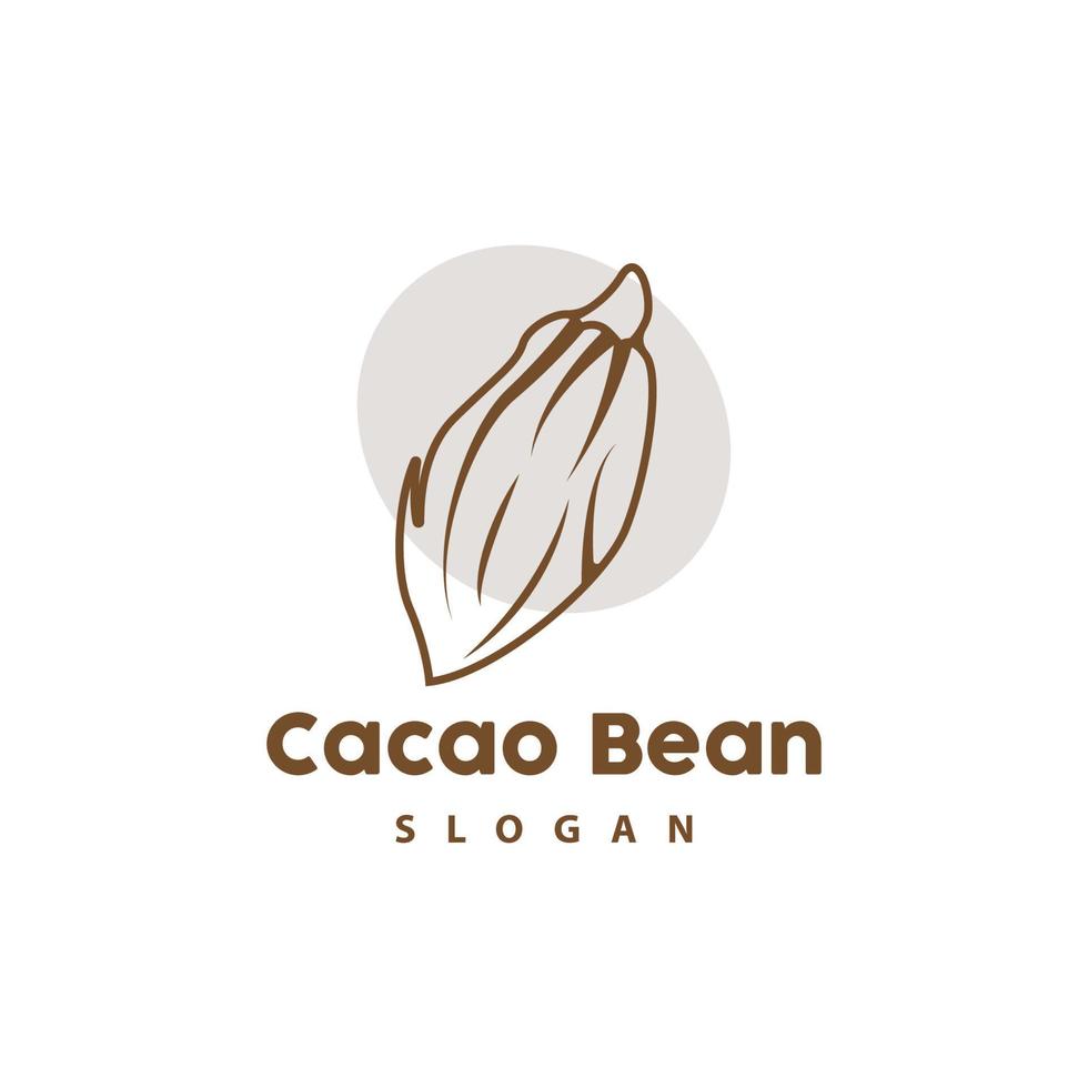 ancien cacao logo, cacao fruit plante logo, Chocolat vecteur pour boulangerie, abstrait ligne art Chocolat conception