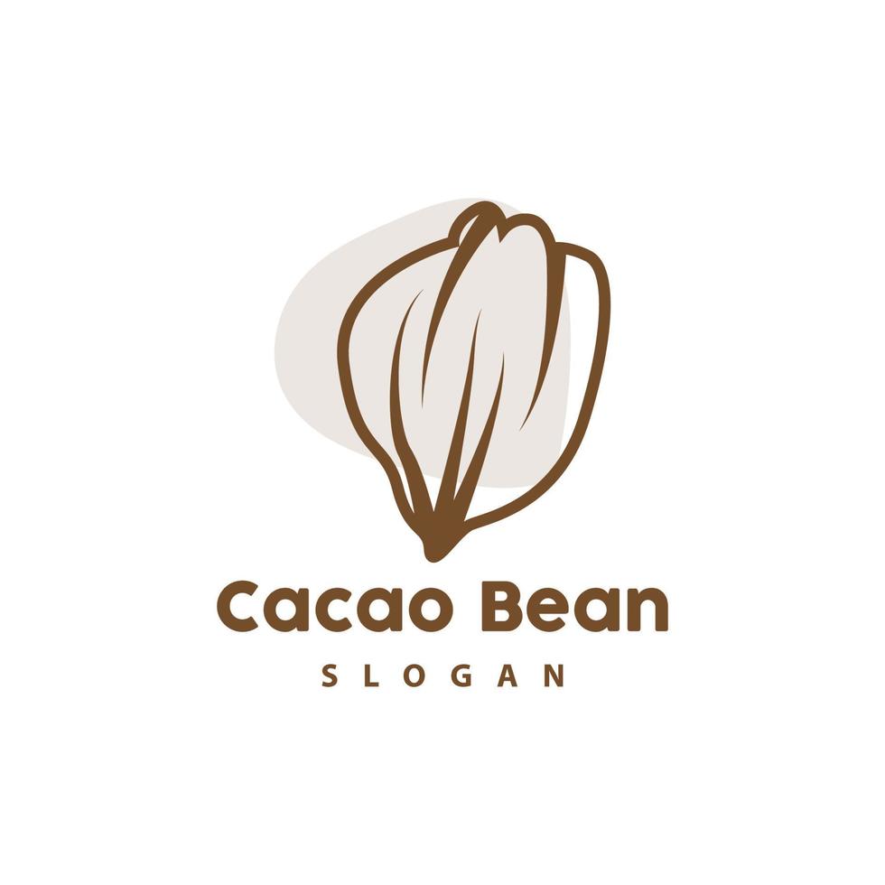 ancien cacao logo, cacao fruit plante logo, Chocolat vecteur pour boulangerie, abstrait ligne art Chocolat conception