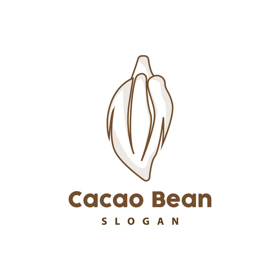 ancien cacao logo, cacao fruit plante logo, Chocolat vecteur pour boulangerie, abstrait ligne art Chocolat conception