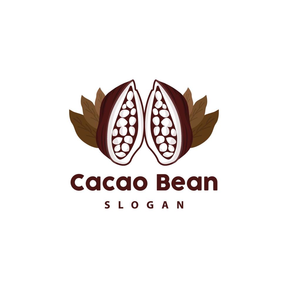 ancien cacao logo, cacao fruit plante logo, Chocolat vecteur pour boulangerie, abstrait ligne art Chocolat conception