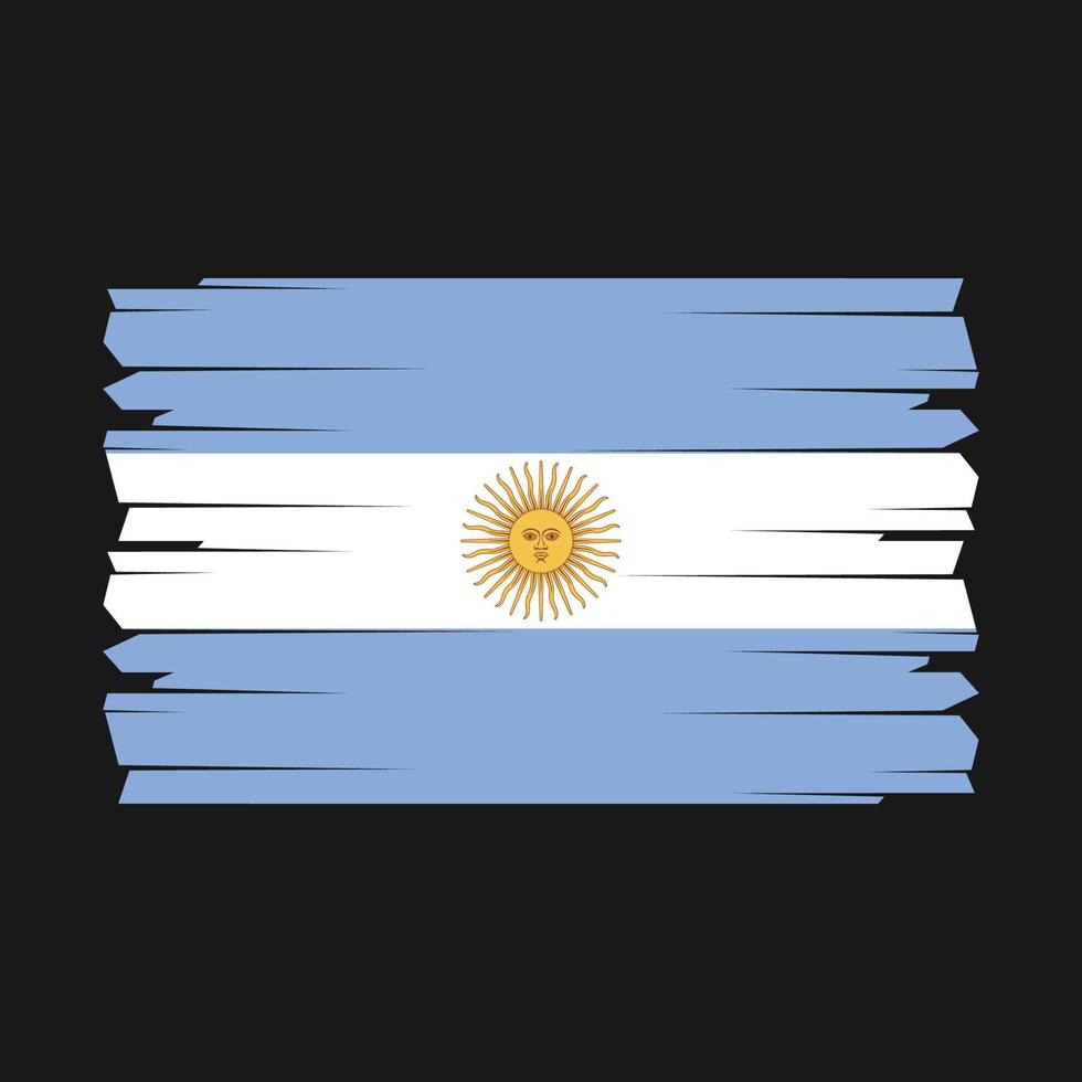 vecteur de brosse drapeau argentine