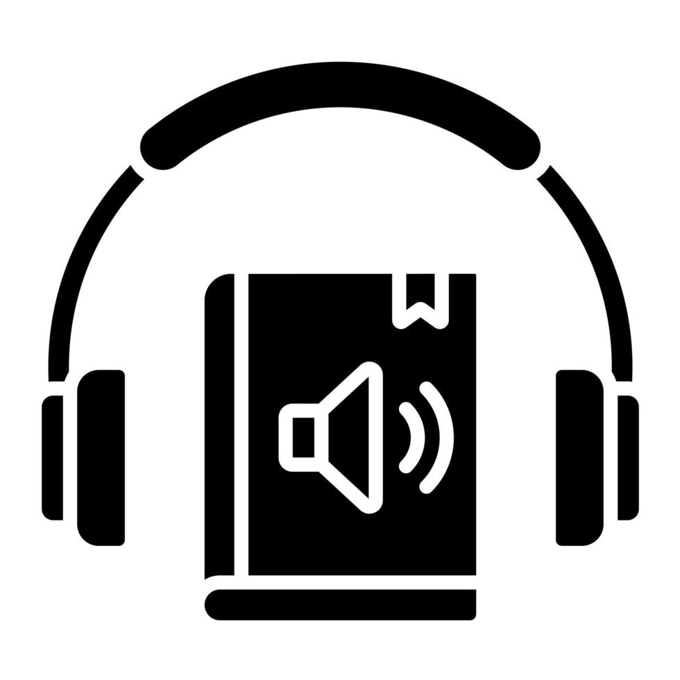 icône de vecteur de livre audio